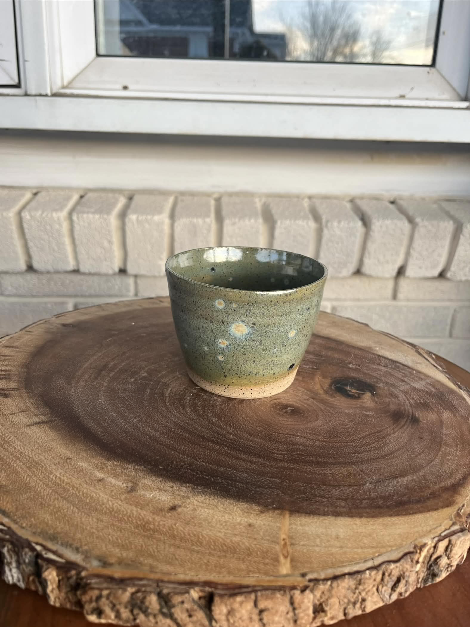 Earthy-green toned small planter