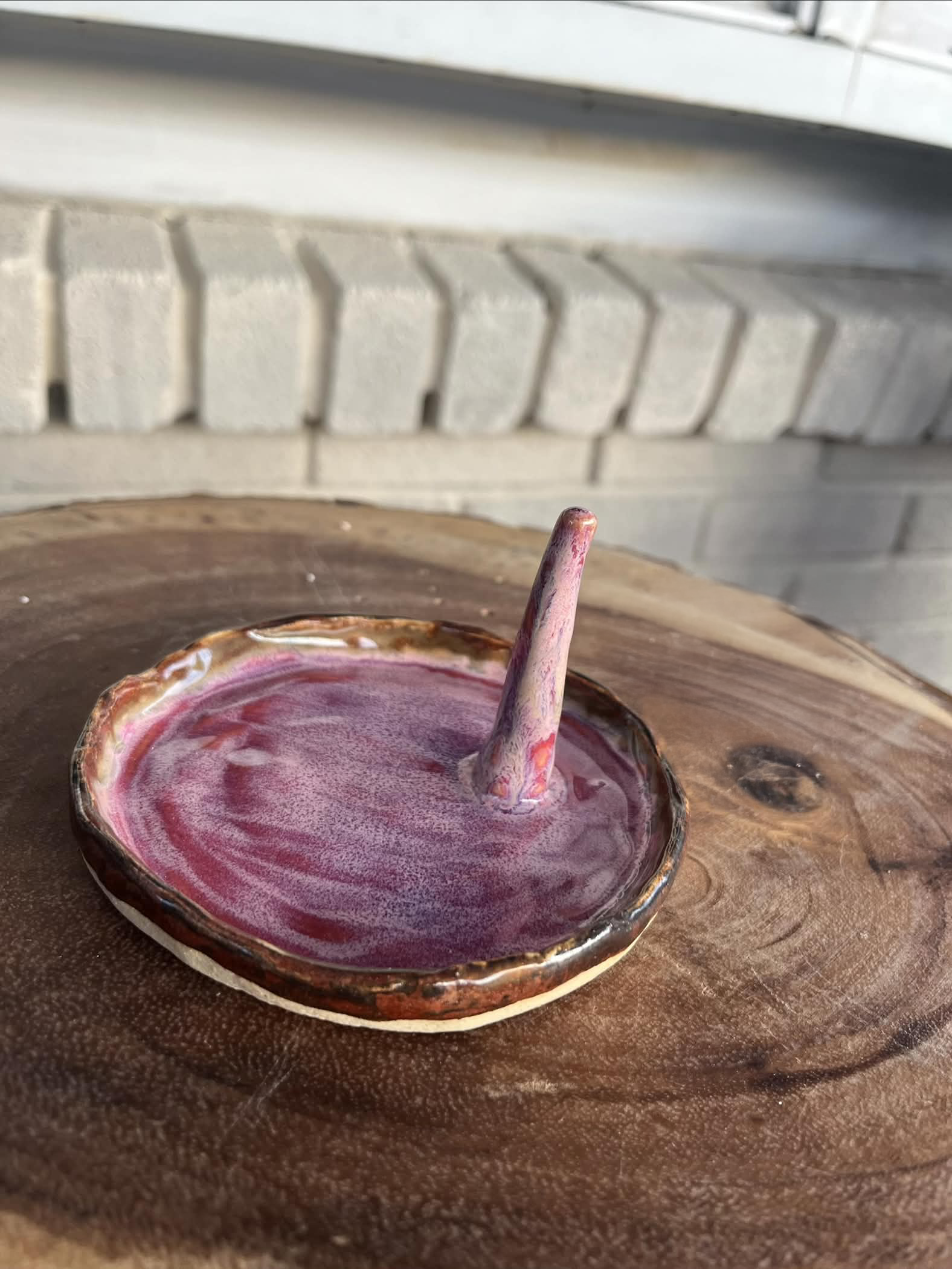 Pink ring holder